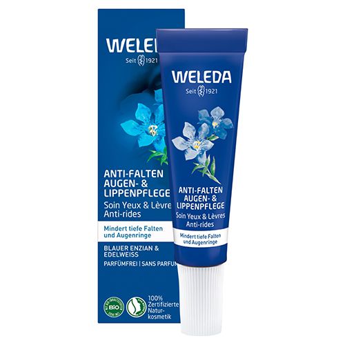 WELEDA Anti-Falten Aug.&Lippenpfl.bl.Enz.&Edelwei.