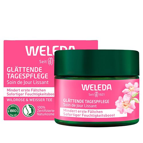 WELEDA glättende Tagespflege Wildrose & weißer Tee